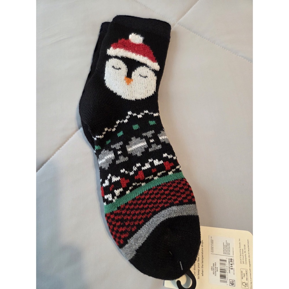 Men's NEW Cozy Cabin Crew Socks Large 8-12.5 Aloe Infused‎